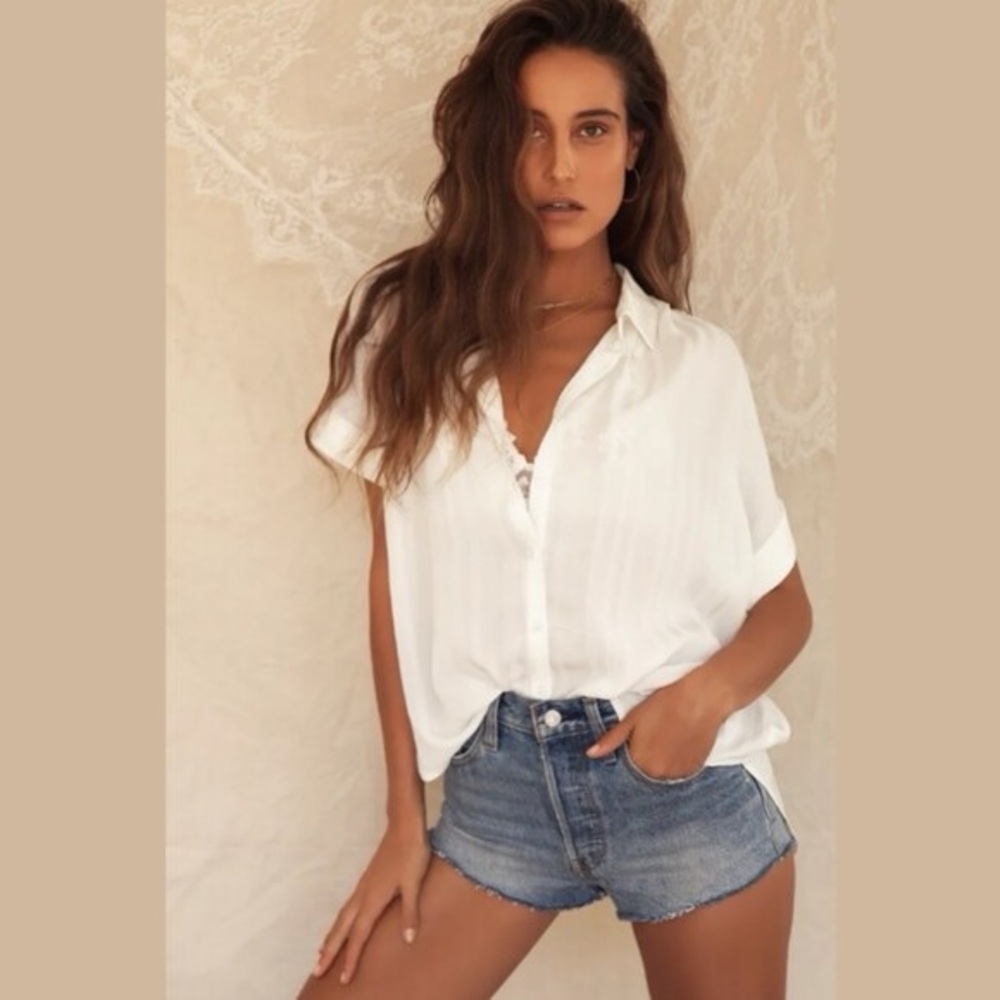 STYLEWE White Short Sleeve Blouse